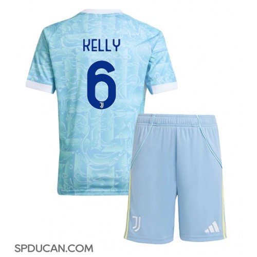 Dječji Nogometni Dres Juventus Lloyd Kelly #6 Gostujuci 2025-26 Kratak Rukav (+ Kratke hlače)